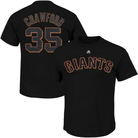 Brandon Crawford San Francisco Giants Majestic Official Name and Number T-Shirt - (Best Cheap Clothing Brands On Amazon)