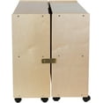 thumbnail image 5 of RRI Goods Montessori Birch Wood Folding Bookcase with Casters, Preschool, Classroom, Daycare Mobile Toy Organizer, 5 of 8