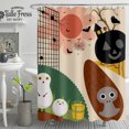 thumbnail image 1 of Rideau de Douche d'Halloween Fantaisiste avec Fantômes, Lune, 1 of 4