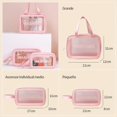 thumbnail image 2 of Bolsa de cosméticos translúcida impermeable de 3 piezas, 2 of 7