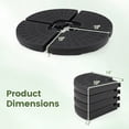 thumbnail image 3 of Goplus 4 Plate Patio Offset Umbrella Base Stand Weights Sand/Water Filled Base, 3 of 10