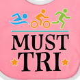 thumbnail image 4 of Inktastic Triathlon Sports Quote Must Tri Boys or Girls Baby Bib, 4 of 4