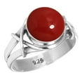 thumbnail image 1 of 925 Silver Ring For Women - Men Red Stone Stone Silver Ring Size 10.5 October Birthstone Fashion Silver Ring Size 10.5 Gift For Girl Friend On Easter 925 Gemstone Silver Jewelry, 1 of 5