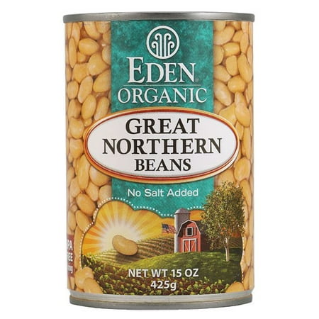 Eden Organic Great Northern Beans, No Salt Added, 15 Oz