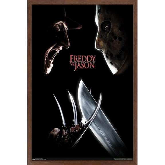 Freddy vs. Jason - One Sheet Wall Poster, 14.725" x 22.375" Framed