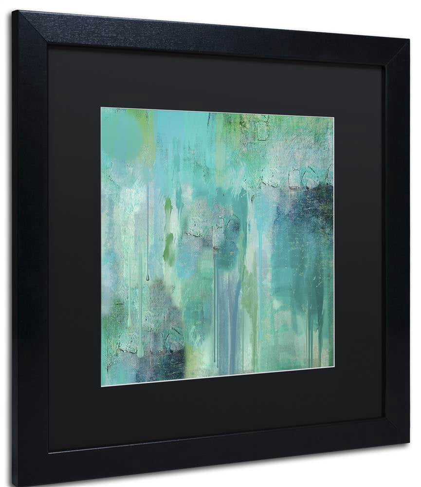 Color Bakery 'Aqua Circumstance II' Black Matted Framed Art