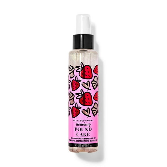 Bath and Body Works Strawberry Pound Cake Diamond Shimmer Mist 4.9fl.Oz