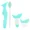 A0266-4PCS blue, variant on 4 Pack Silicone Eye Makeup Helper Tools, Eyeliner Stencil & Mascara Guard Shield Set, Reusable Washable Cosmetic Blending Applicator for Eye Makeup