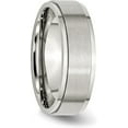 thumbnail image 5 of Chisel Stainless Steel Polished with Brushed Center 7.2mm Ridged Edge Band - Ring Size 10.0, 5 of 8