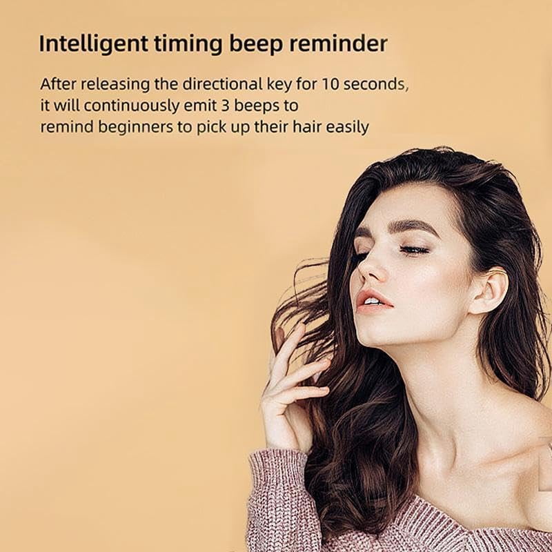 Cute Bear Automatic Hair Curler, 32mm Auto-Rotating Ceramic Curling Iron with 4 Temperature Settings, Anti-Tangle & Anti-Scald Design