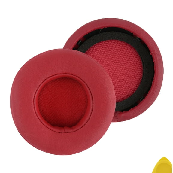 Geekria QuickFit Replacement Ear Pads for Monster Beats MIXR Headphones, Repair Parts (Red)
