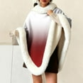 thumbnail image 2 of RXMEKW Châle Sans Manches à Col Épais pour Femmes en Acrylique, Poncho d'Intérieur Vert Armée, 2 of 6