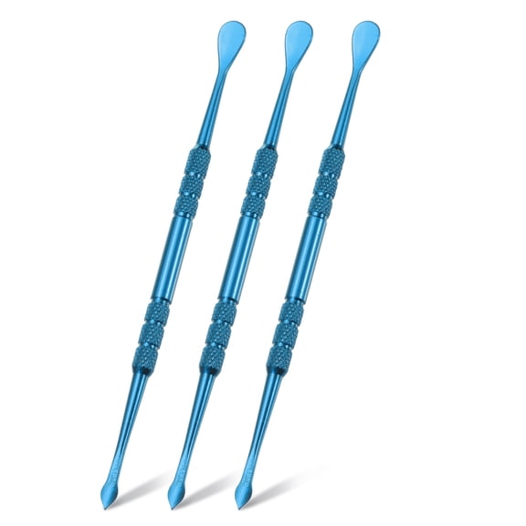 Uxcell 3 Pcs Wax Carving Tools Stainless Steel 4.6 Inch Double-Headed Wax Carving Sculpting Tools, Blue