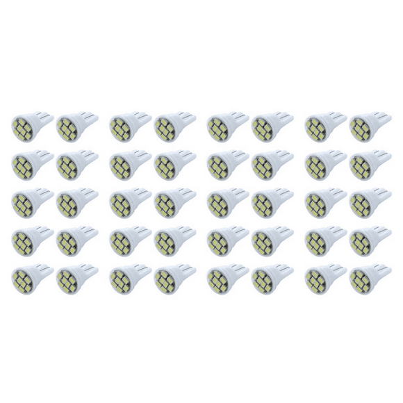 40X T10 194 168 Lamp Bulb 8 LED White for Car