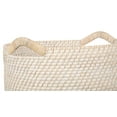thumbnail image 3 of Kouboo Laguna Round Rattan with Ear Handles Basket for Organizing, Living Room, Blankets, Toy Bin, Laundry and Plants, Latte, 3 of 8
