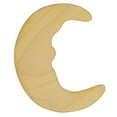thumbnail image 1 of Package of 10, Small 3" X 3. 75" X 1/4" Baltic Birch Plywood Moon #2 Wood Cutout For Art & Craft Project, Made in USA, 1 of 1