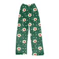 thumbnail image 4 of Women's Casual Christmas Printed Plush Pants, Full Length Long Trousers for Winter Wear, Soft and Warm Fleece Material with Festive Design for Women,Dark Green,XL, 4 of 4