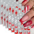 thumbnail image 1 of Quezadyl 6 piezas de stickers navideños 3D autoadhesivos para uñas, 1 of 9