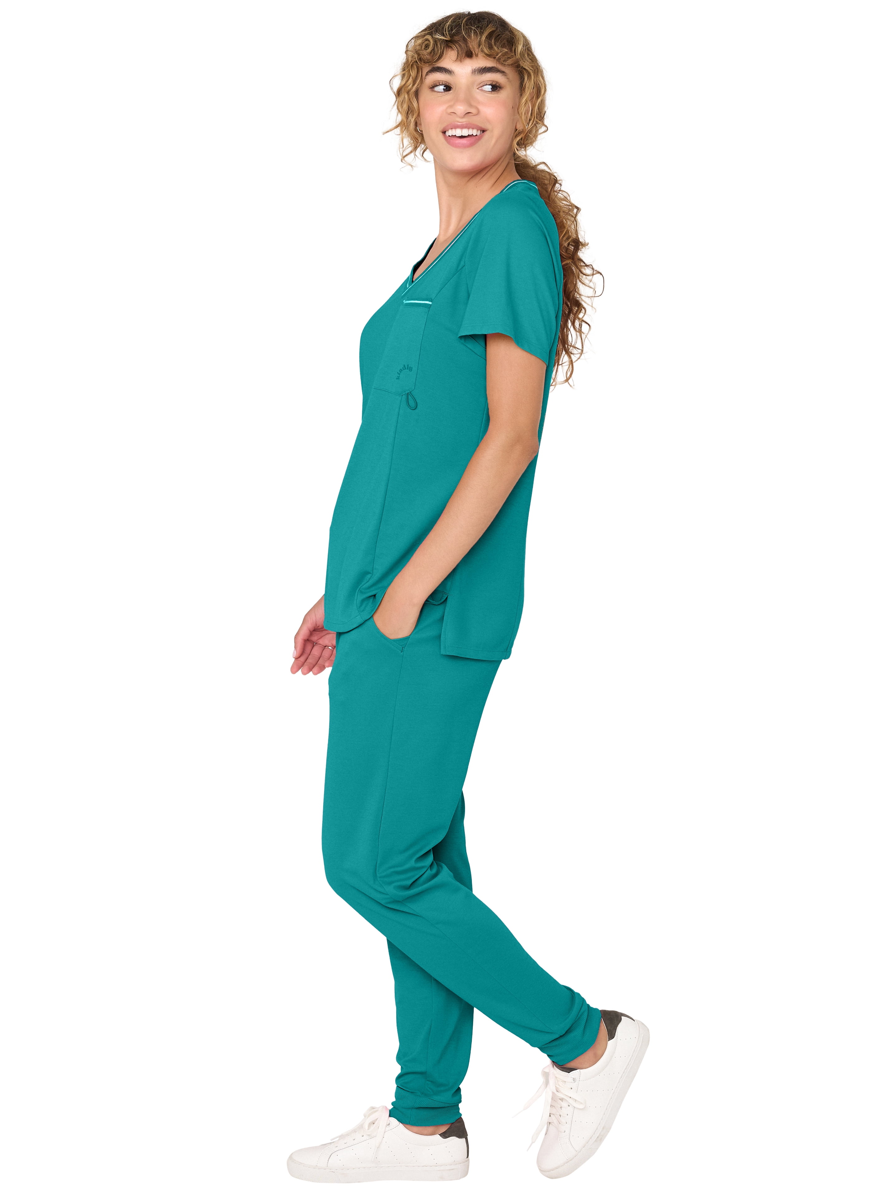 Kindly Yours Tailored V-Neck Scrub Top, Sizes XS-XXL