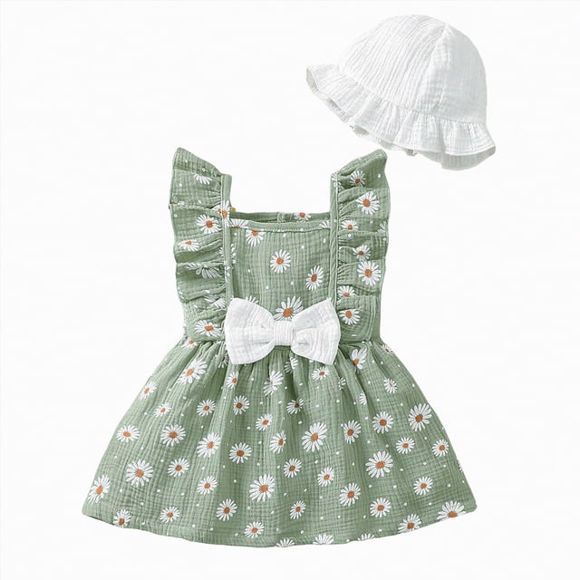 gdxvjhbj Robe Fluide pour Filles Robe d'Anniversaire pour Tout-Petites Tulle Arc-en-Ciel Formelle Mariage Fête Ruffle Tutu Robes 2T 3T (Vert,2-3 Ans)