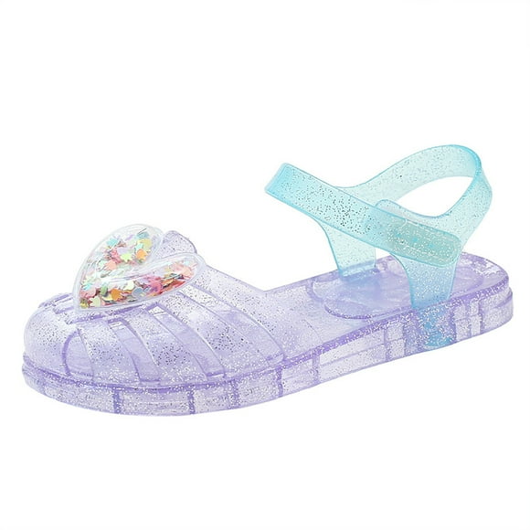 dmqupv Girl Sandals Jelly Shoes Glitter Butterfly Children Sandals Summer Baby Shoes Shoes Girls Purple,Size for US 8.5