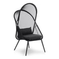 thumbnail image 3 of Furniture of America Perth UV-Resistant Foldable Patio Chairs, Set of 2, Black, 3 of 8