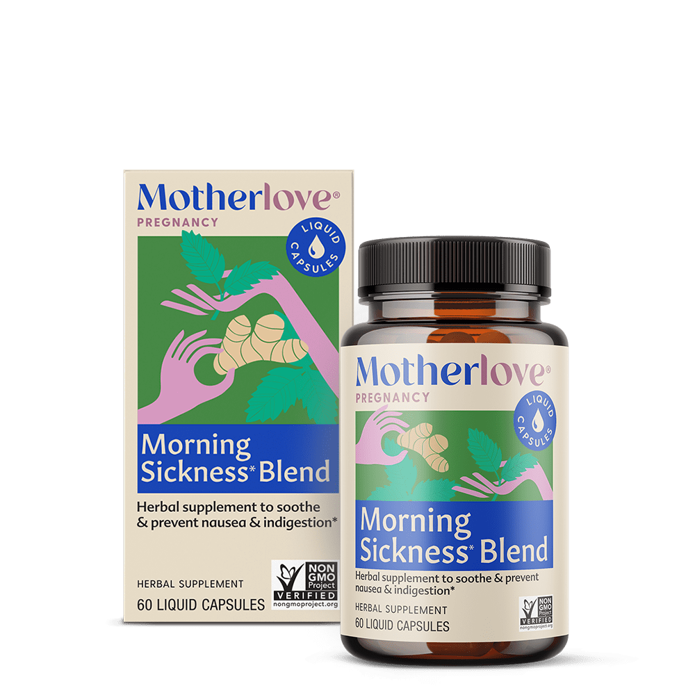 Motherlove Morning Sickness Blend, Herbal Morning Sickness Relief, 60