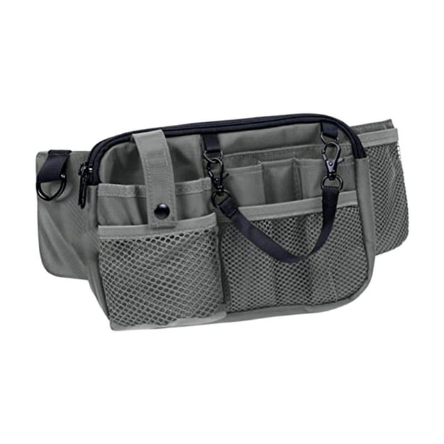 Nurse Fanny Pack, Nursing Bag, Polyester Multi Compartment Nurse Waist Organiser Gray