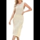 thumbnail image 3 of Vestido de Punto Sin Mangas para Mujer 2025, Cuello Redondo, Abertura Lateral, Ajustado, de Punto, Midi, Color Albaricoque M, 3 of 10