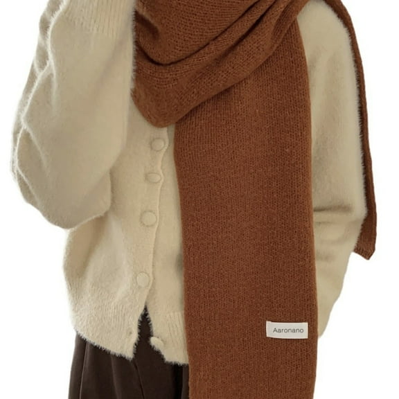 AARONANO  Knit Scarf Winter Wool Thick Scarves for Women