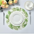 thumbnail image 5 of GZHJMY Ginkgo Biloba Leaves Round Placemats Non-Slip Heat Resistant Placemat for Dining Table Kichen Party Table Diameter Decor 15.4 inch Set of 4 Table Mat, 5 of 7