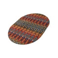 thumbnail image 4 of Unique Loom Outdoor Modern Collection Area Rug - Ikat (4' 1" x 6' 1" Oval Multi/Burgundy), 4 of 9
