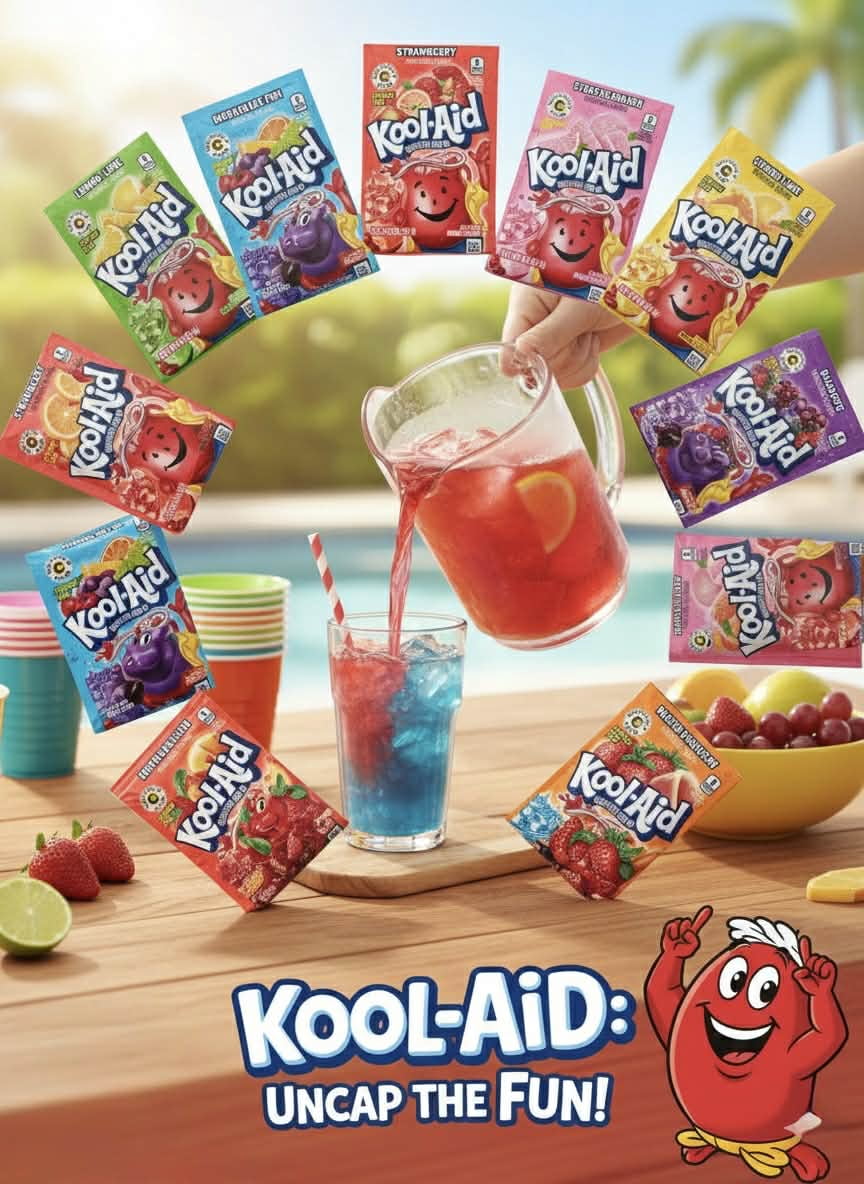 Kool-Aid Drink Mix, 96 Packets Variety Pack, 16 Flavors for Water