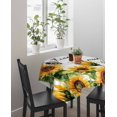thumbnail image 4 of Sunflower Bee Suqare Tablecloth - 60 x 60 Inch, Vintage Yellow Floral Farmhouse Watercolor Waterproof & StainResistant Tablecloth, Oil-proof Table Cover for Dining/Party/Wedding/Camping/Buffet, 4 of 9
