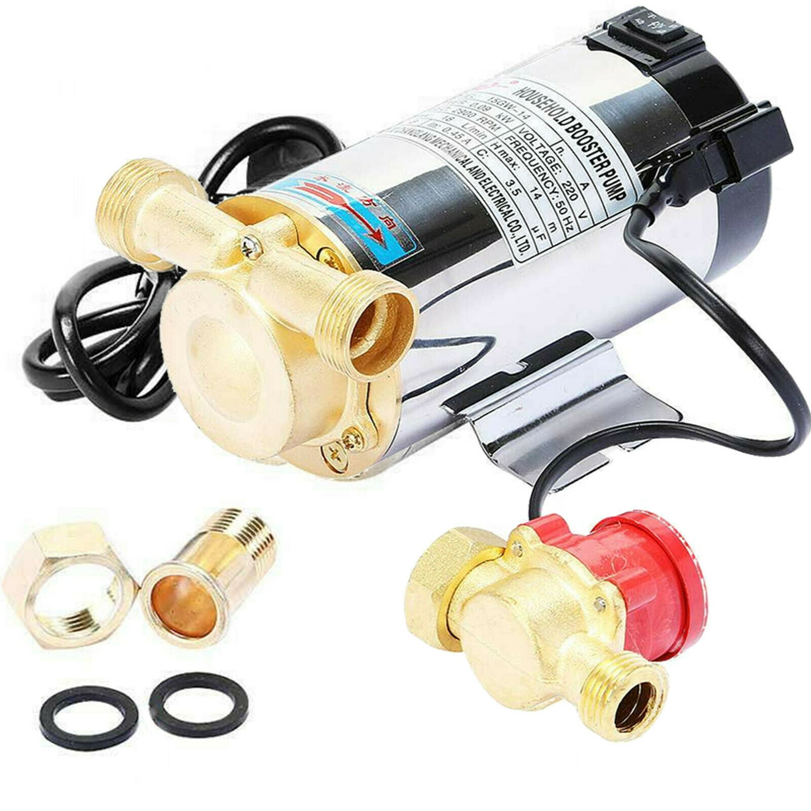 90W Water Pressure Booster Home Shower Booster Pump Automatic Stainless Steel