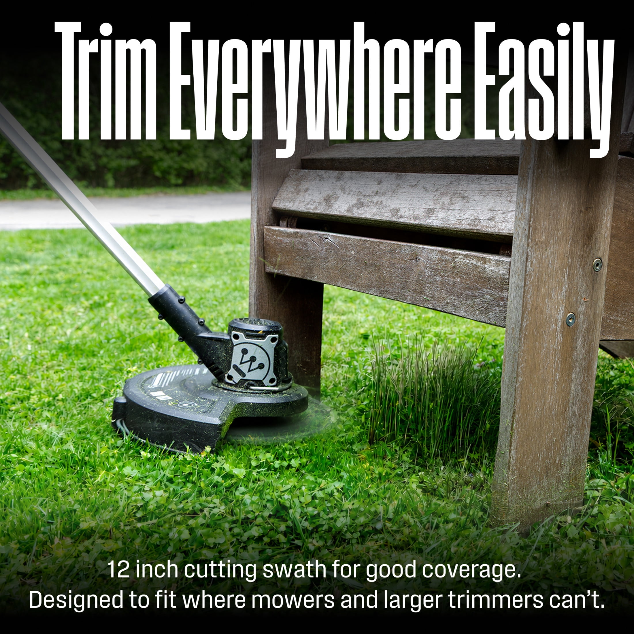 Westinghouse 20V 2-in-1 Cordless String Trimmer and Edger, Tool Only, 12 Inch Cutting Path, up to 8000 RPM