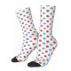 thumbnail image 1 of Balery Red Blue Polka Dots Calcetas Largas con Estampado para Hombre y Mujer – Suaves y Transpirables, Talla Única (US 5-11), 1 of 6