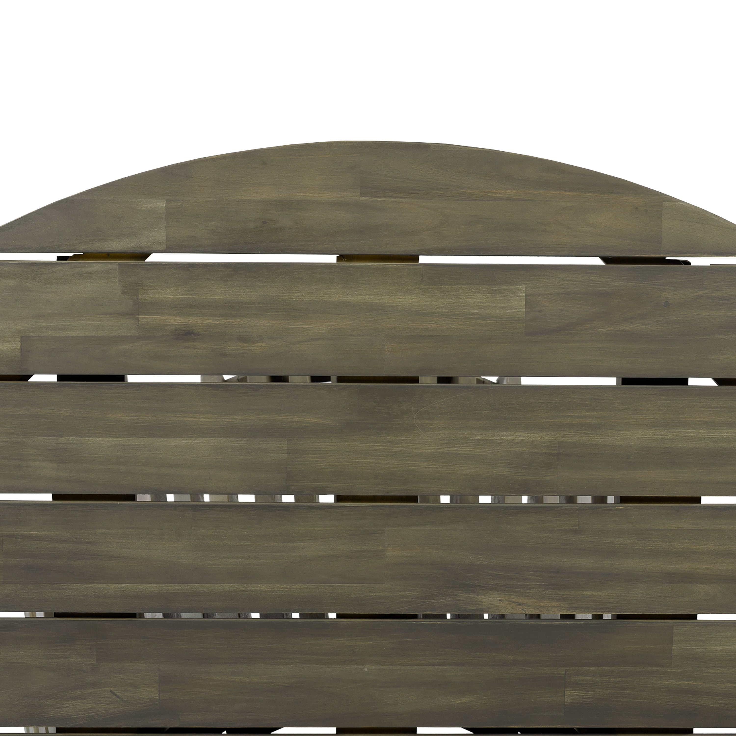 Patio Dining Table 47.25 Inch, Outdoor Acacia Wood Extra Large Round Table for Backyard, Grey