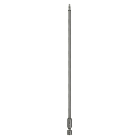 Uxcell T10 Torx Head Screwdriver Bit 1/4" Hex Shank 8" (200mm) Long Magnetic No Hole Tip 6 Point Star Screw Driver