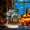 *YY New-D, variant on Halloween Pumpkin Ghost House Decoration 2D Acrylic Bedroom Desktop Gift for Halloween Festive Home Accents