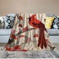 thumbnail image 2 of ARISTURING Cardinal Bird Cherry Blossom Blanket Super Soft Flannel Blanket Fluffy Cozy Cool Design Lightweight Warm Sofa Throw All Season Gift for Kid Child Bed Couch Chair for Baby/Pets, 2 of 6