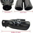 thumbnail image 3 of Car Dual Exhaust Tip Stainless Steel Muffler Tail Pipe 63mm 2.5 Inches Universal Exhaust System End Modified Parts, 3 of 6
