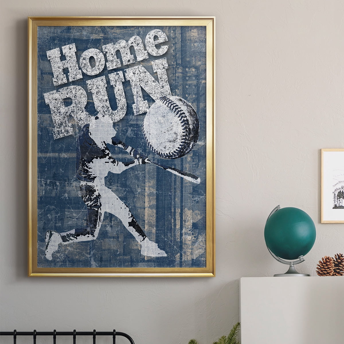 Home Run Hitter Premium Framed Print - Ready to Hang