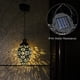 thumbnail image 3 of Luces solares colgantes, linterna solar LED marroquí para jardín, lámpara de metal, impermeable, para exteriores, patio, porche, decoración colgante., 3 of 5