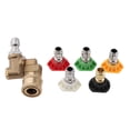 thumbnail image 2 of 10 Puntas de Boquilla de Pulverización para Lavadora a Presión de Varios Grados Y Acoplador Adaptador Rápido de 1/4 Pulgadas, 4500 PSI, 2 of 7