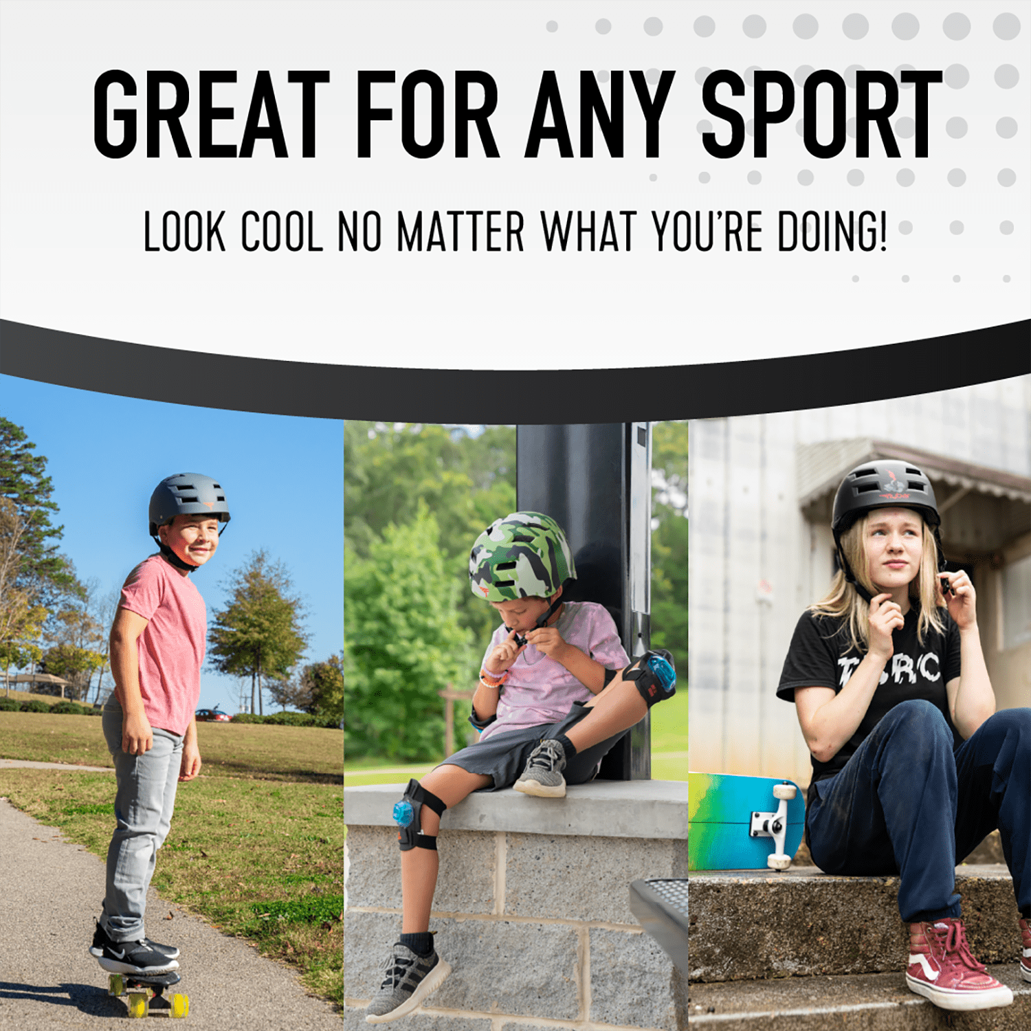 Flybar Multi Sport, Skateboard and Bike Helmet, For Kids and Adults, Ages 6+, Splatter, S/m