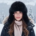 thumbnail image 5 of Trapper Hat Unisex Adult Cold Proof Russian Hat Winter Plush Lei Feng Hats Ushanka Cap Warm Hats With Ear Flaps For Skiing, Hiking, Skating, 5 of 7