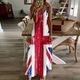 thumbnail image 2 of Busydd Womens 4th of July Dress American Flag Graphic Sundresses V Neck Sleeveless Independence Day Maxi Dress, 2 of 2
