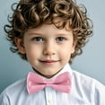 thumbnail image 2 of ZACPNCV Bow Ties Solid Color Adjustable Bow Tie Collection for Kids and Boys Pink Free Size, 2 of 6