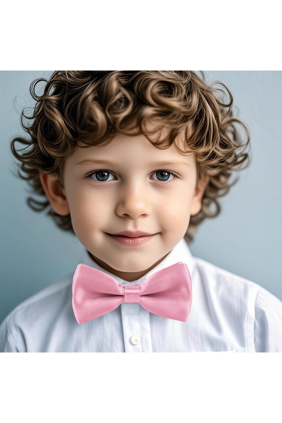 Children's Plaid Bow Tie Clip-On for School Uniforms - Adjustable Unisex Fabric Accessory